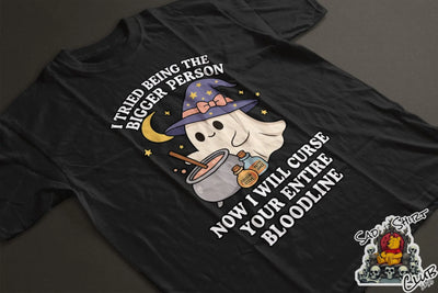 "Curse Your Entire Bloodline" Ghost Witch T-Shirt - SadShirtClub SadShirtClub