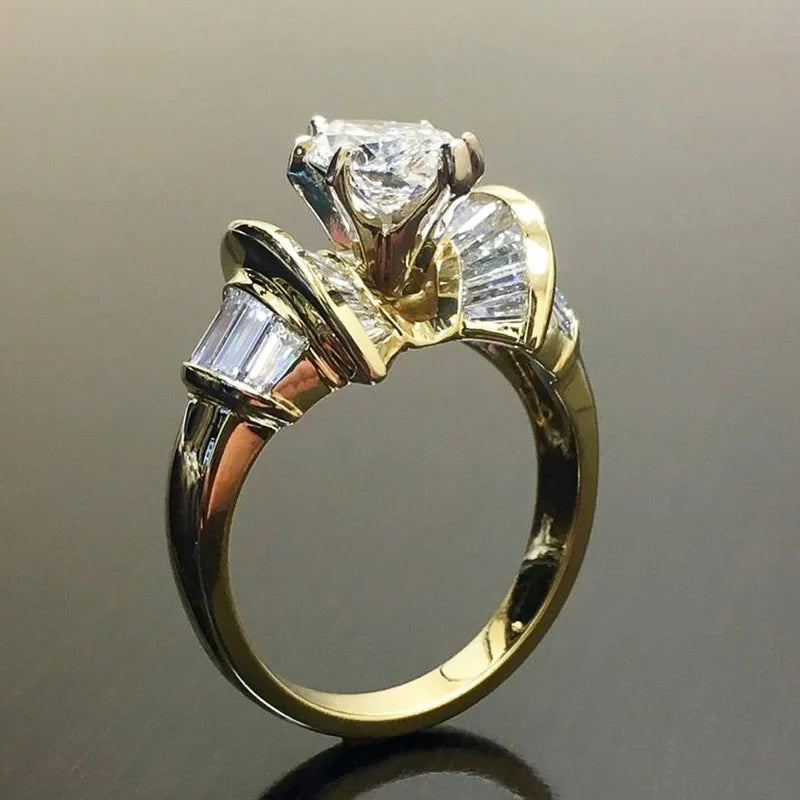 💎 Cursed Radiance – Gothic Gold & Marquise Crystal Statement Ring ...