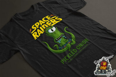 Space Raiders Alien Snack Attack Tee – Pickled Onion & Spicy Edition SadShirtClub